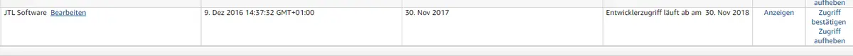 Screenshot: MWS-Autorisierung des Amazon-Kontos in der JTL-Wawi